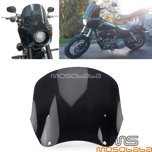 12" Smoke Windshield for Harley Dyna FatBob FXDF FXDB FXDL (1999-2017)