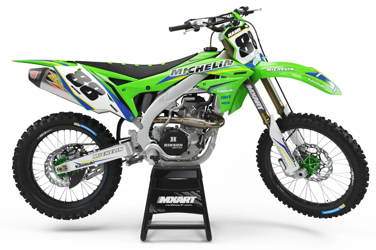 Custom Sticker Kit Delta Style for Kawasaki KX 65