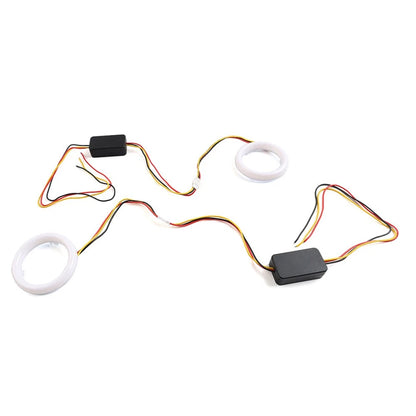 90MM White Amber Switchback LED Halo Rings for Car Headlight Retrofit