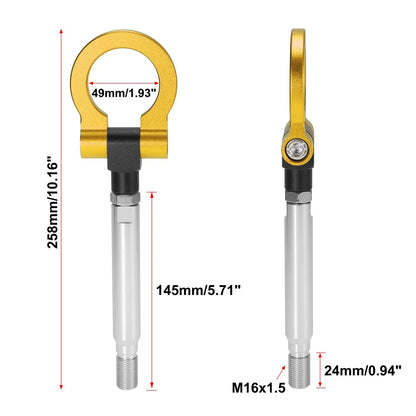 Gold Tone Front Bumper Trailer Towing Hook Screw for Subaru Impreza (2012–2018)