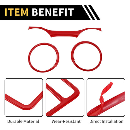 Dashboard Instrument Panel Ring Cover Trim for Jeep Wrangler JL JLU (2018-2023)