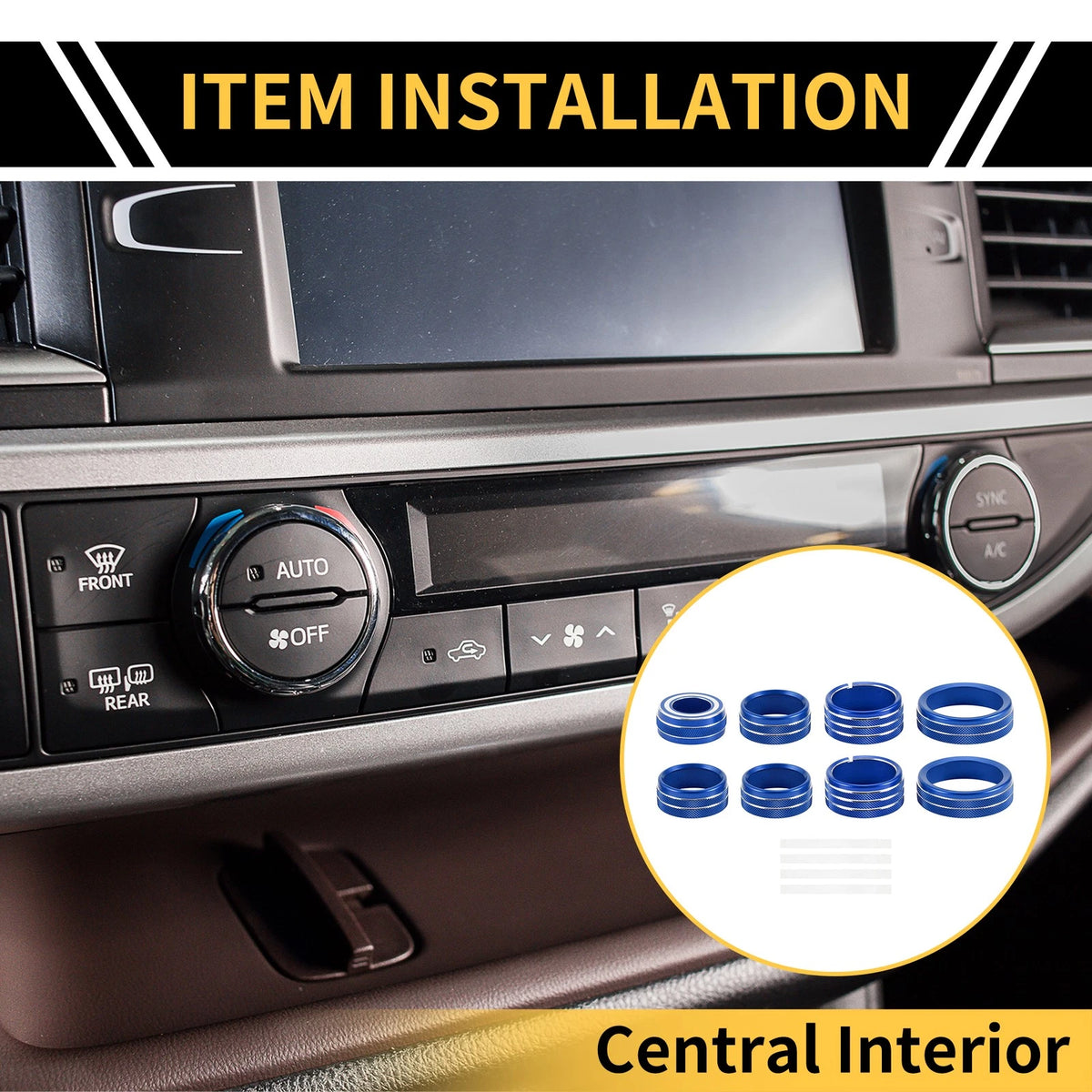 Knob Cover Ring for GMC Sierra 4WD Air/AC Audio (2014-2018)