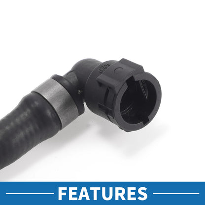 Engine Radiator Hose for BMW 750i 4.8L (2006-2008) Rubber Black 1 x Piece