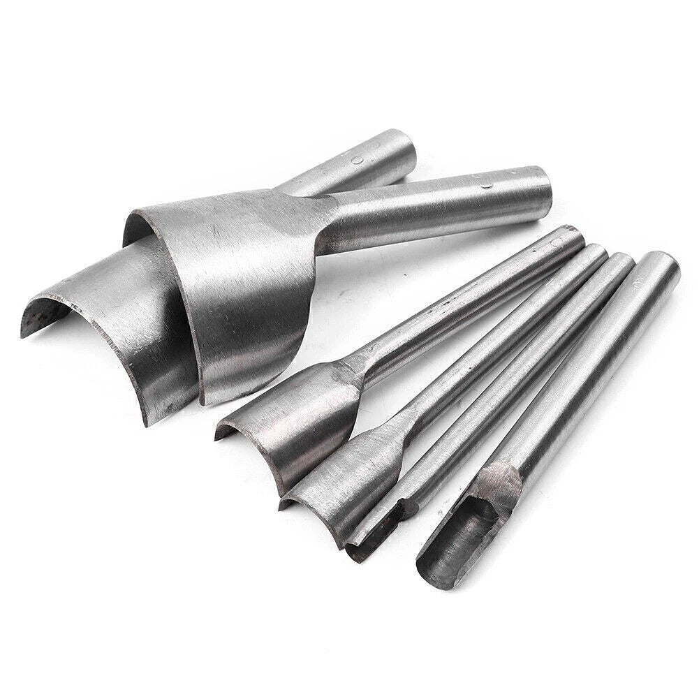 Leather Craft Half-Round Cutter Punch Tool for DIY Belt & Wallet (5-50MM)
