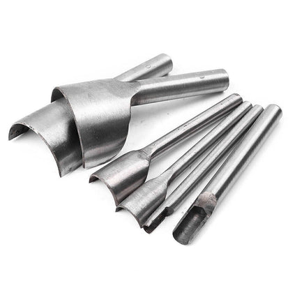 Leather Craft Half-Round Cutter Punch Tool for DIY Belt & Wallet (5-50MM)