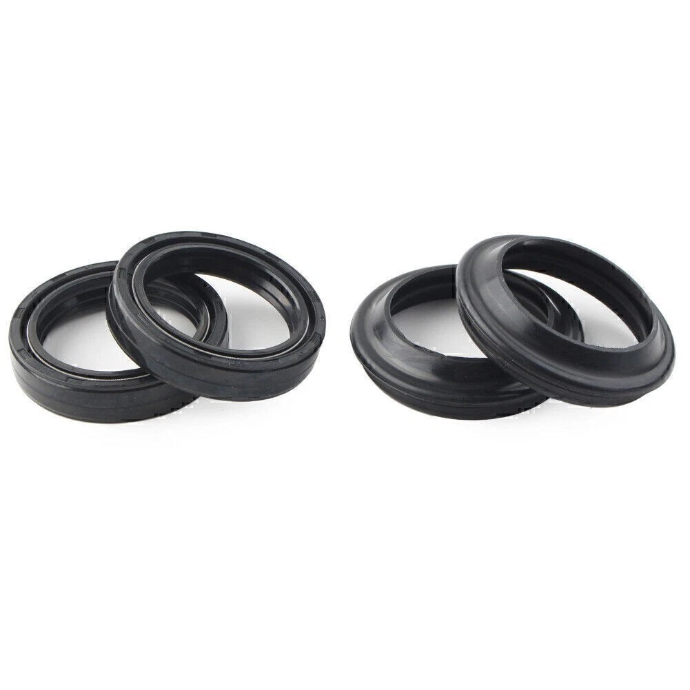 4 x Black Oil Seals Dust Seals for Front Fork Damper Shock Absorber (All Years)