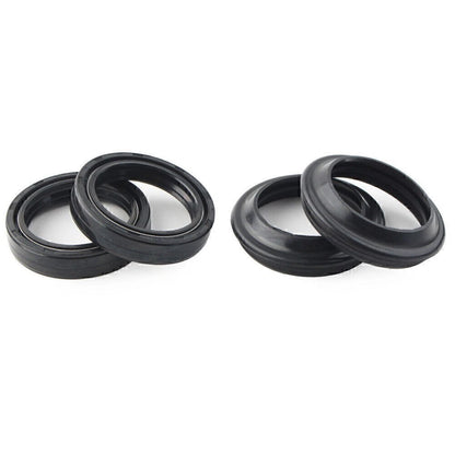 4 x Black Oil Seals Dust Seals for Front Fork Damper Shock Absorber (All Years)