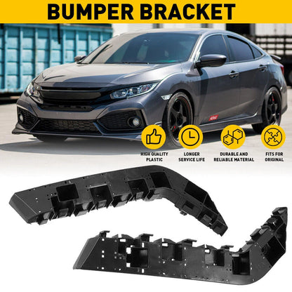 Front Bumper Bracket Set for 2016-2021 Honda Civic 2 x Driver & Passenger Side