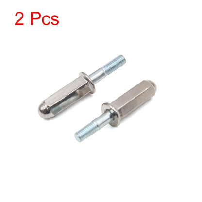 2 x 6mm Thread Dia Exhaust Pipe Muffler Screws Bolts for GY6-125