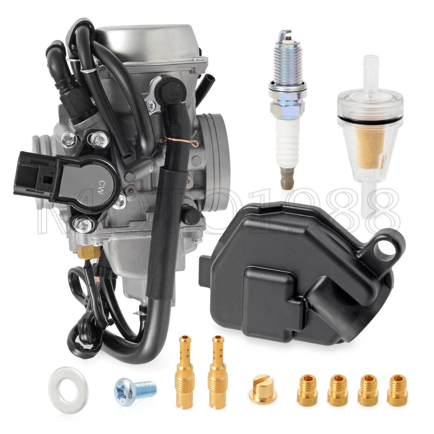 Carburetor & Spark Plug for Honda Foreman Rubicon 500 TRX500 FA/FGA/FPA
