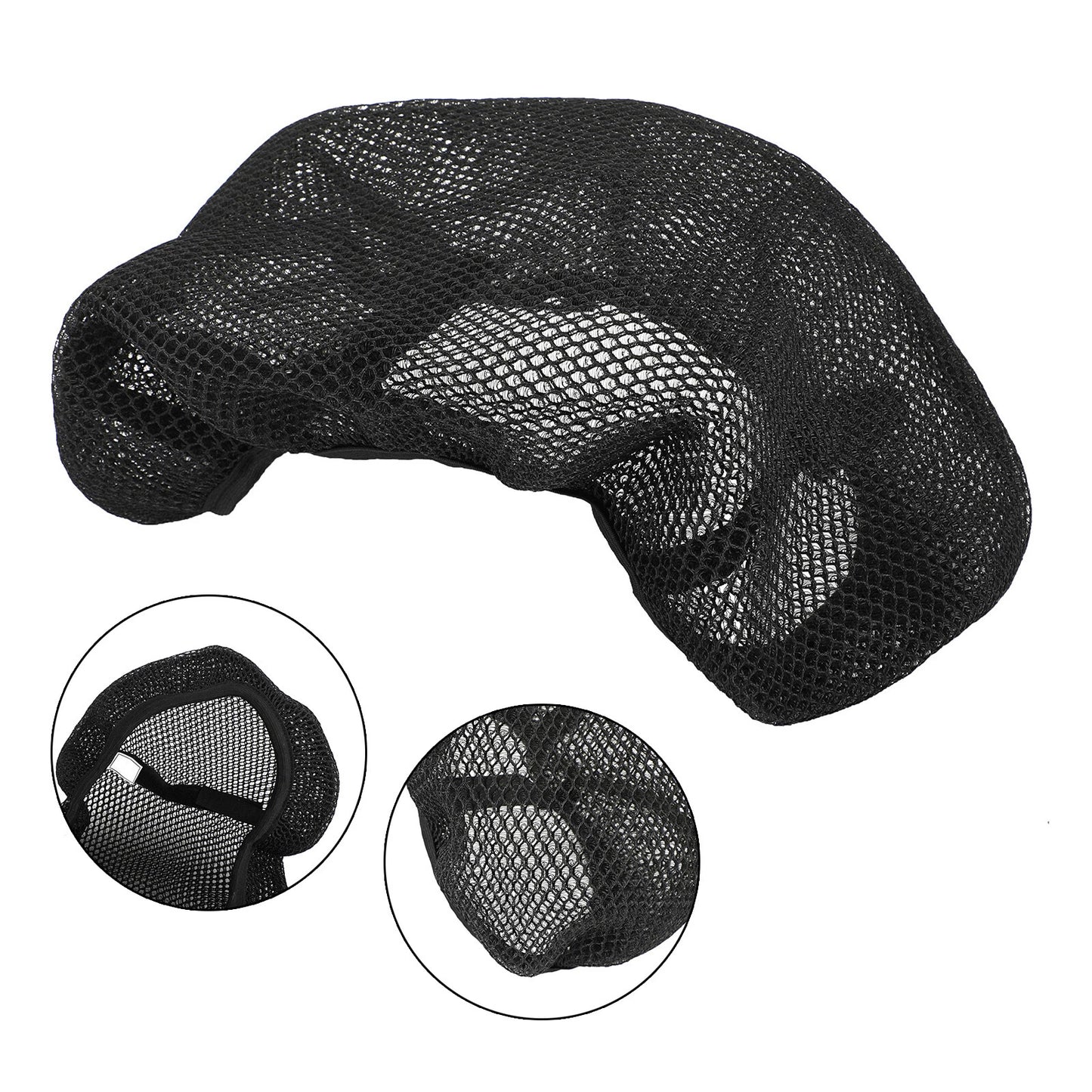 Heat Resistant Mesh Seat Cover Universal Black XXXL for Motorcycle Scooter