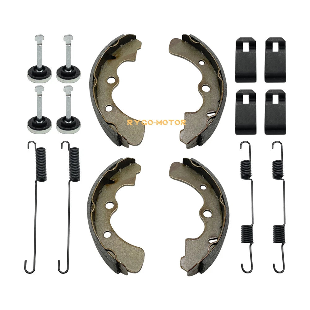 Rear Brake Shoes W/Springs Pin for Kawasaki Mule 3000 3010 3020 4000 4010