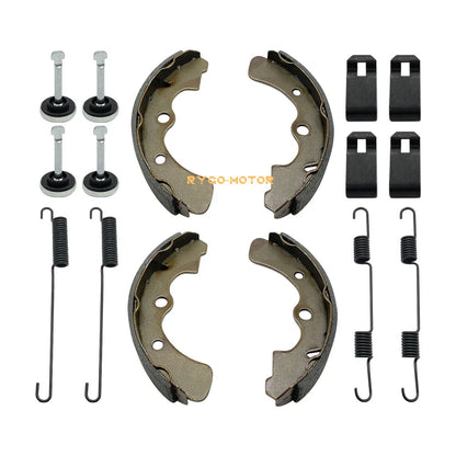 Rear Brake Shoes W/Springs Pin for Kawasaki Mule 3000 3010 3020 4000 4010