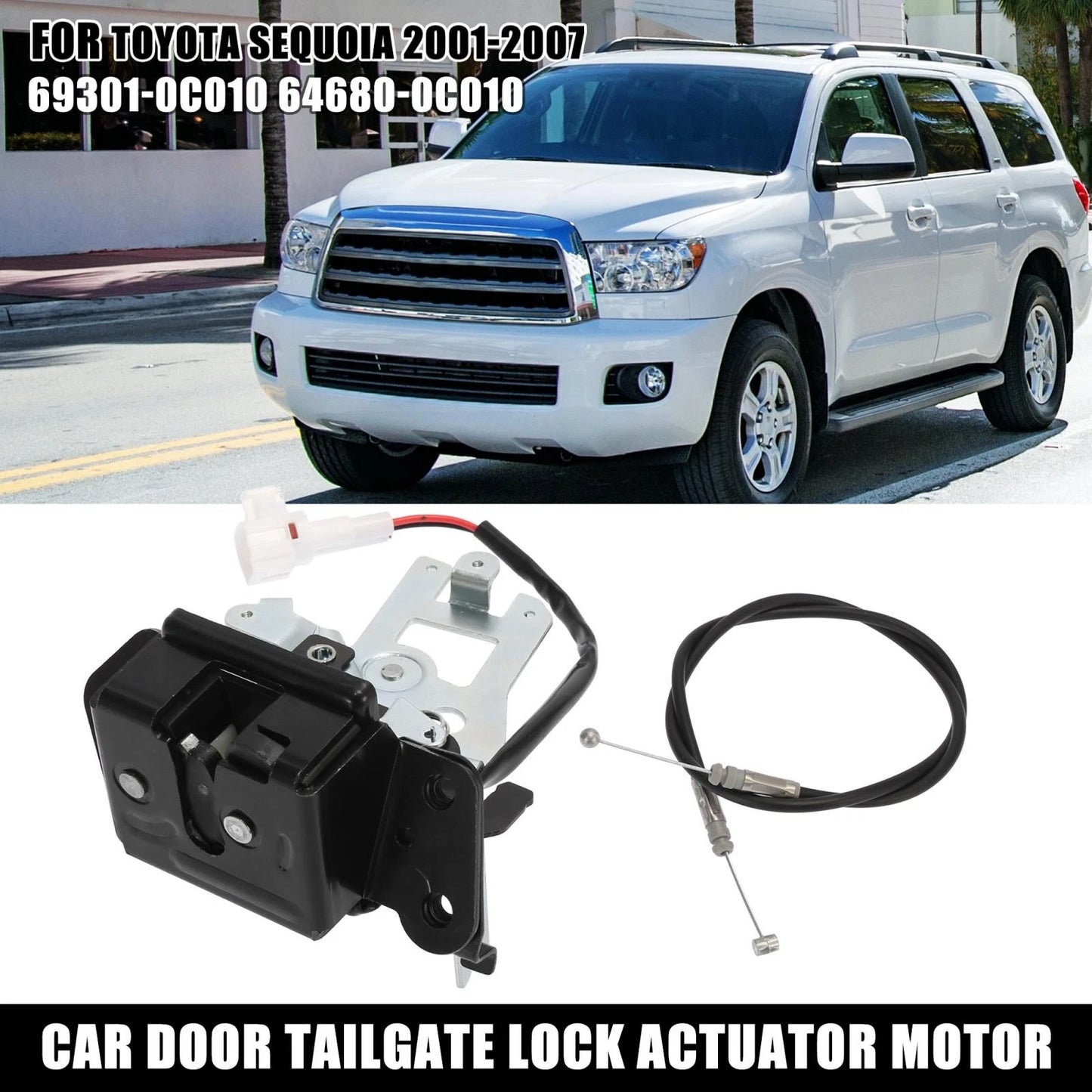 Tailgate Lock Actuator Motor for Toyota Sequoia (2001-2007)