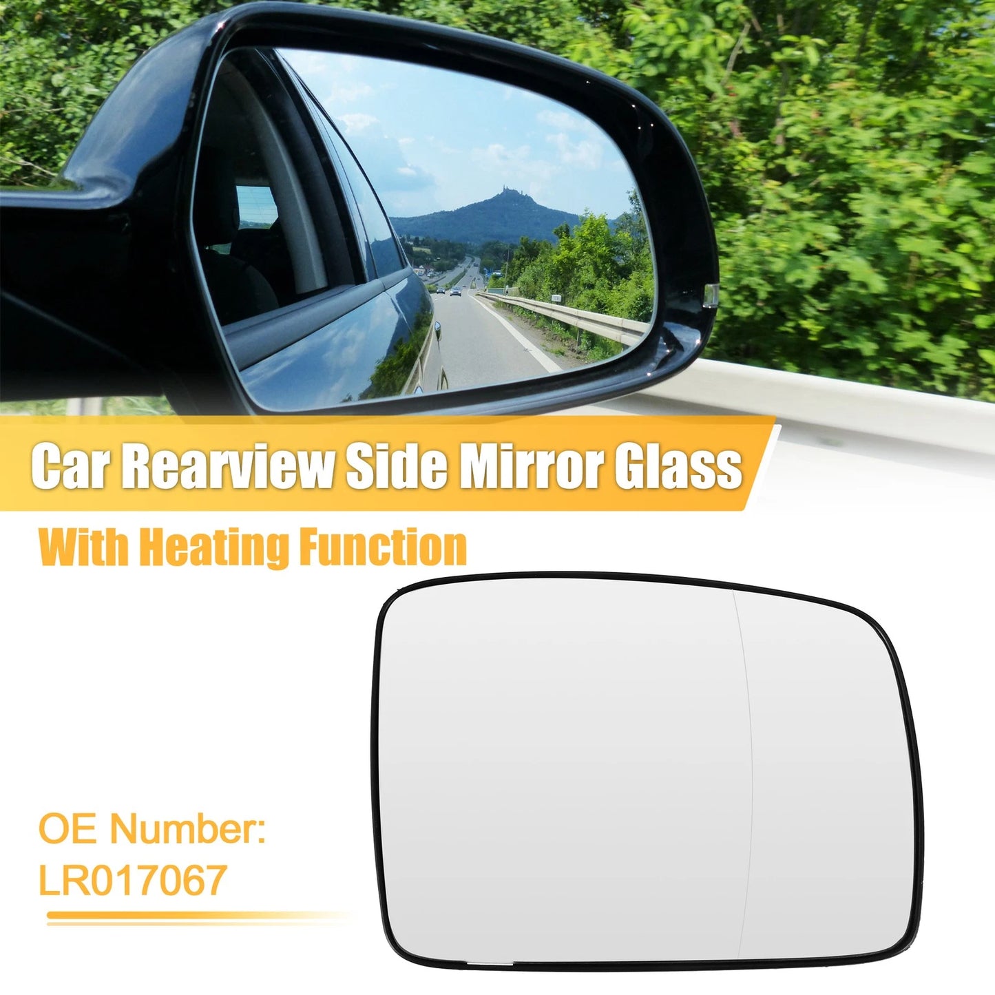 Heated Right Side Rearview Mirror Glass for Land Rover (2010-2013)