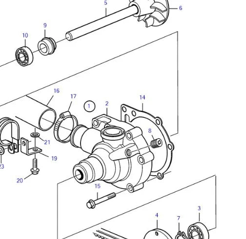 Coolant Circulating Water Pump for Volvo Penta KAMD32/43/44/300/AD31/41