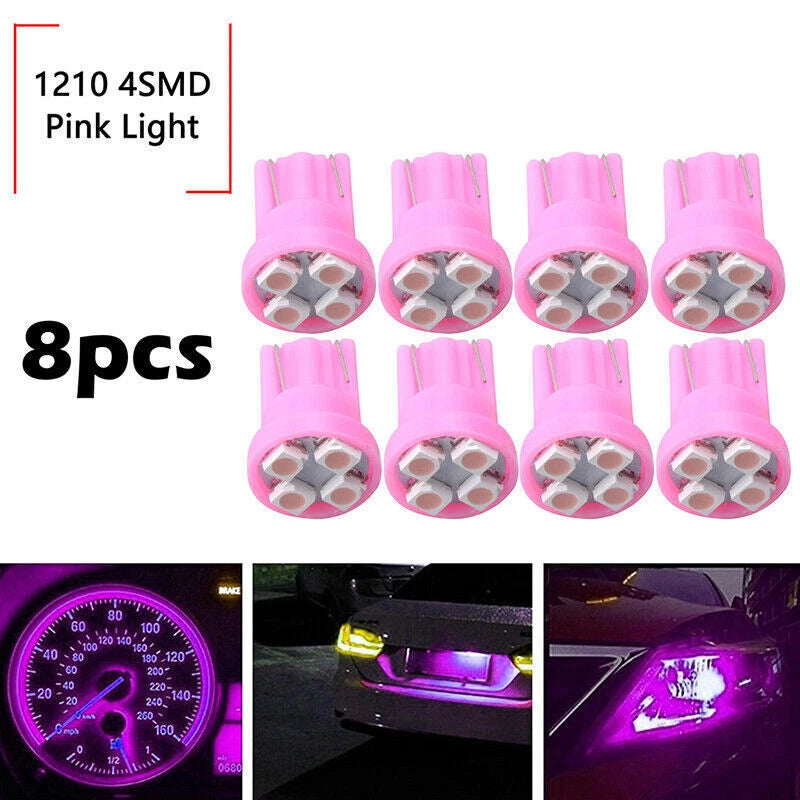 8 x 6V T10 1210 4SMD W5W 501 194 168 LED Light Bulbs for Pinball Machine