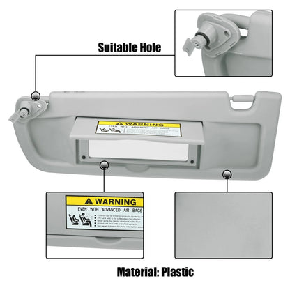 Sun Visors for Honda Civic (2006-2011) Light Gray
