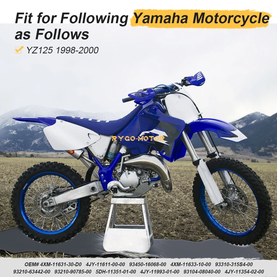 Top End Piston Rebuild Kit 54mm for Yamaha YZ125 (1998–2000)