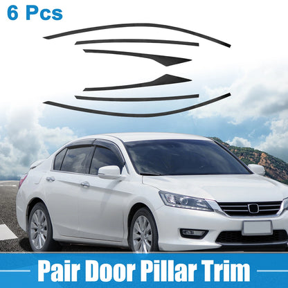 6 Pcs Windshield B Pillar Trim for Honda Accord (2018-2022) Matte Black