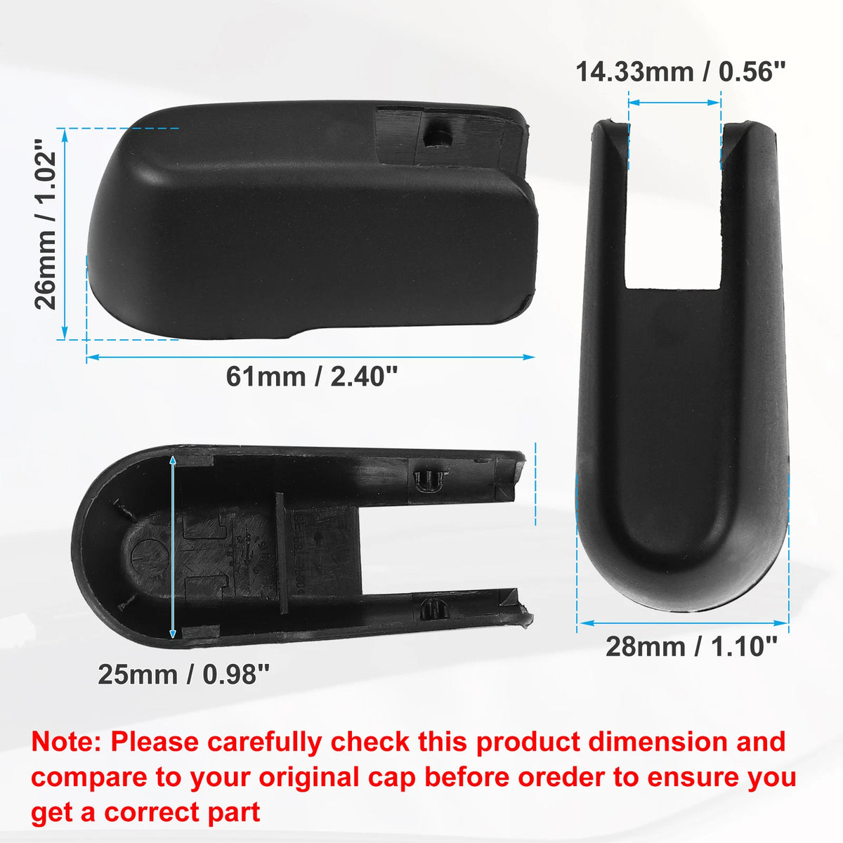 Rear Windshield Wiper Arm Nut Cover for Honda HR-V (2016-2023) - 1x Cap