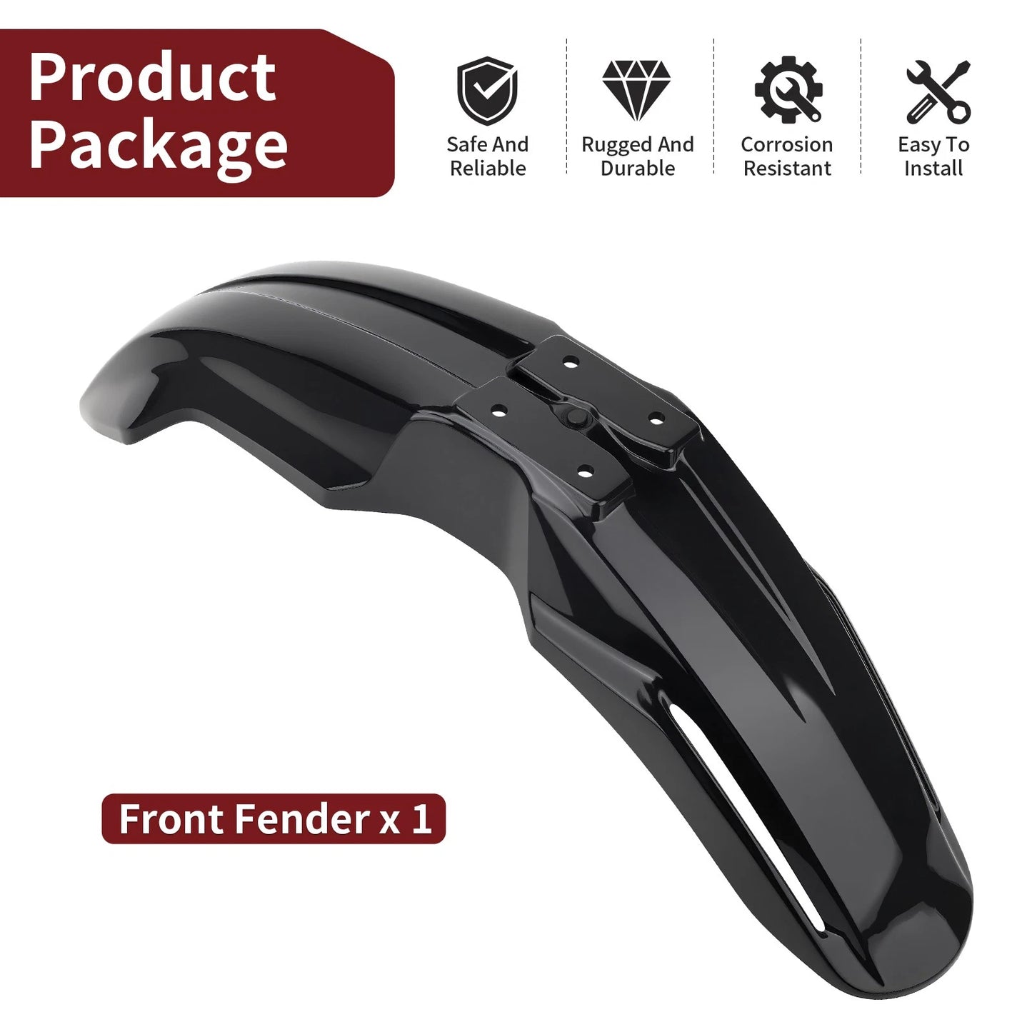 Front Fender for Suzuki DRZ400SM 2005-2008 2013-2024 Black Guard