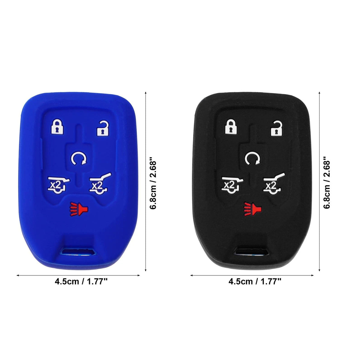 Silicone Key Fob Case Cover for Chevrolet Suburban (2015 - 2020)