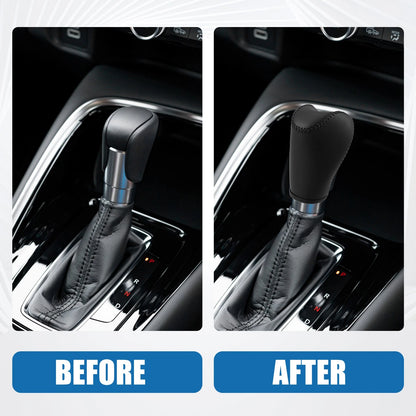 Automatic Gear Shifting Knob Cover for Jeep Cherokee (2014) - Black PU Leather