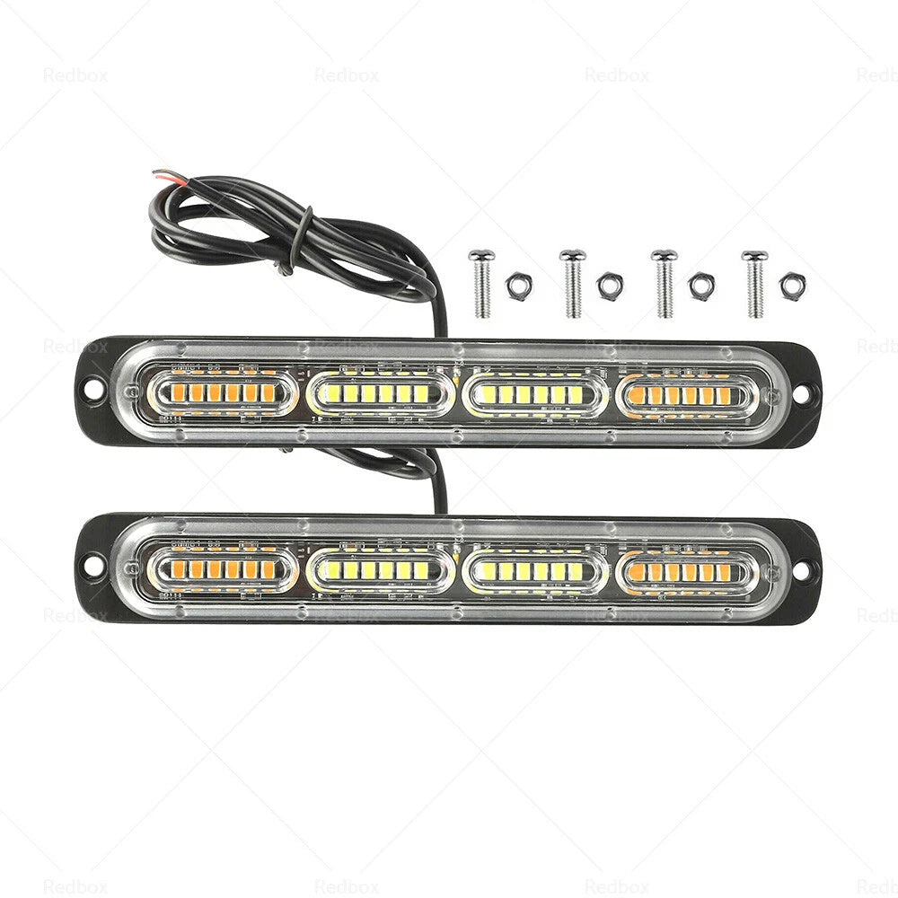 48 LED Amber Strobe Flashing Grille Lightbar for Truck Beacon Light