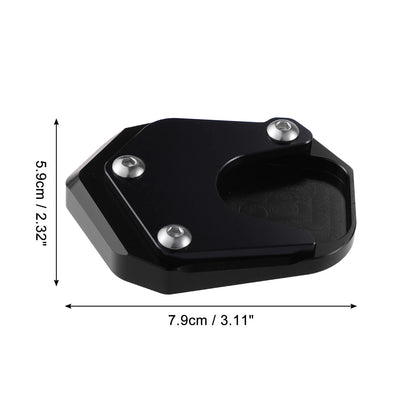 1 Set Aluminum Kickstand Plate Pad for Honda CB125R Black (2018–2021)