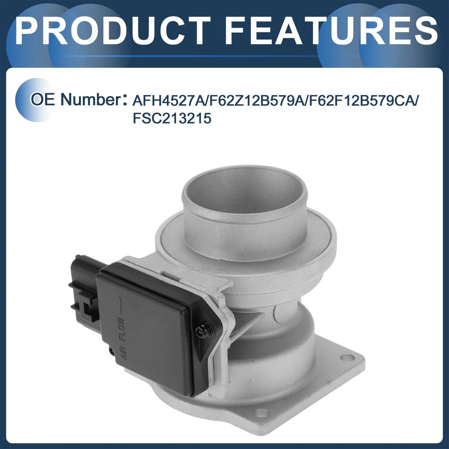 Mass Air Flow Sensor for Ford Edge (2019-2023) Plastic Metal 1 x Unit