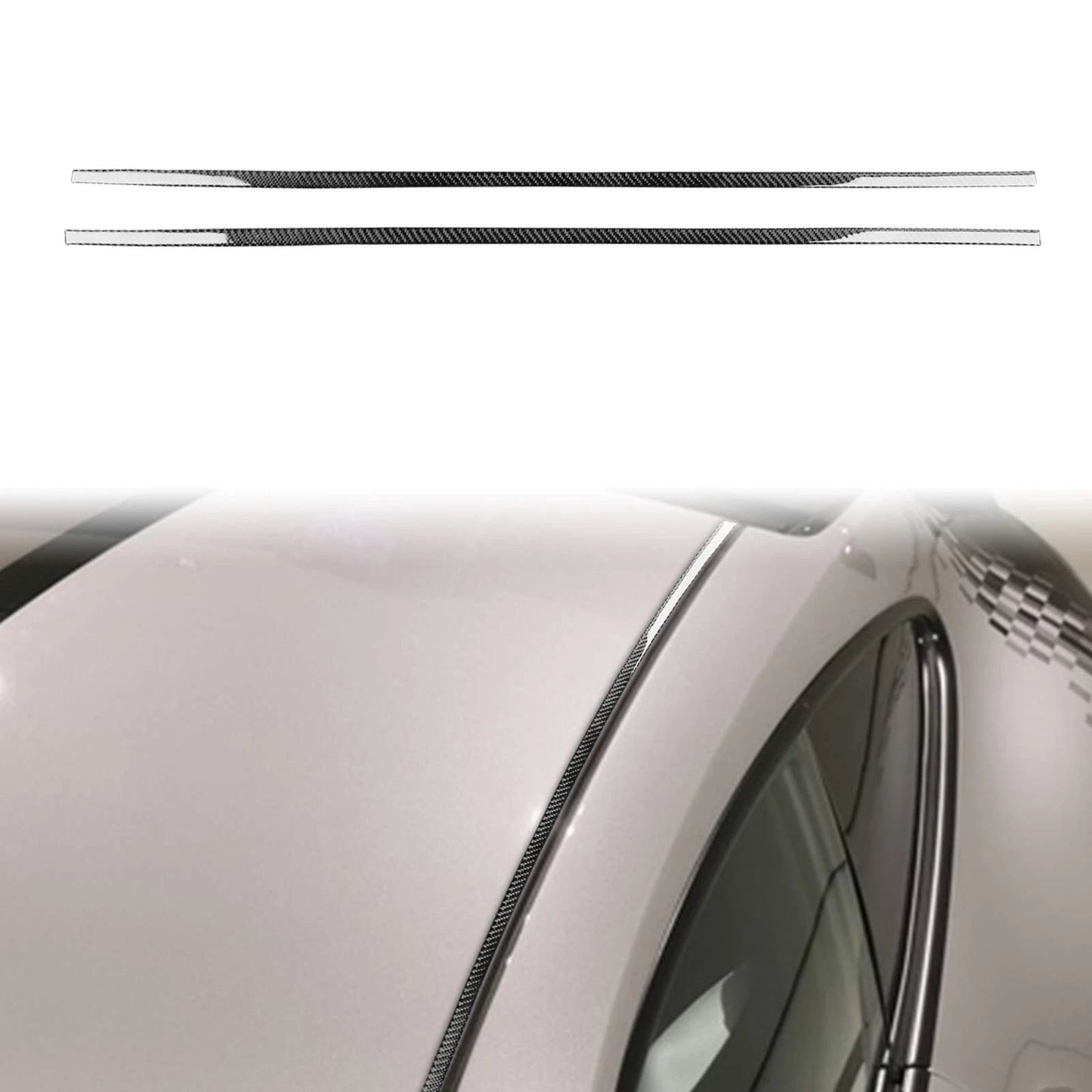 Soft Carbon Fiber Roof Trim Strip for Porsche 911 992 2019-2023