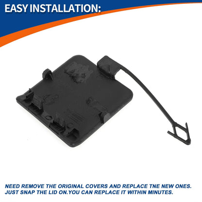 Bumper Tow Hook Cap for BMW X1 E84 2009-2012 (2 x Unpainted Covers)