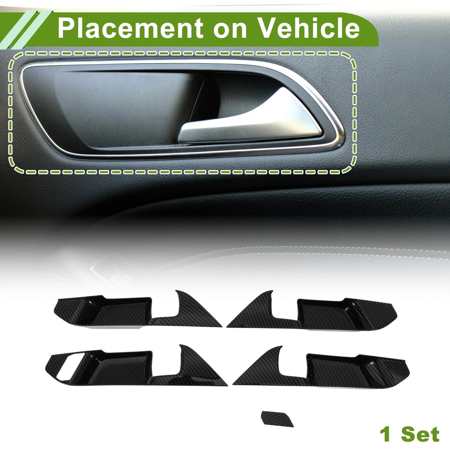 Interior Door Handle Bowl Cover Trim for Toyota RAV4 (2019-2024) 1 Set