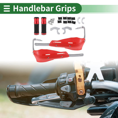 Handlebar End Grips / Red Aluminum Alloy Rubber for Motorcycle
