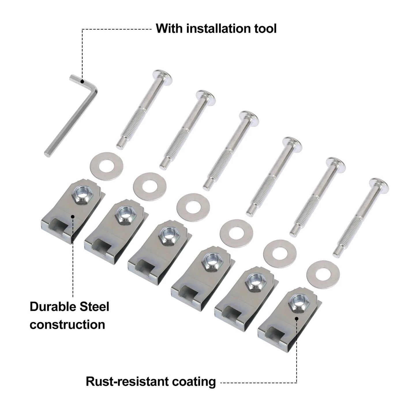 Truck Bed Mounting Bolt Nut Hardware Kit for Ford F-150, Lincoln (2004-2023)