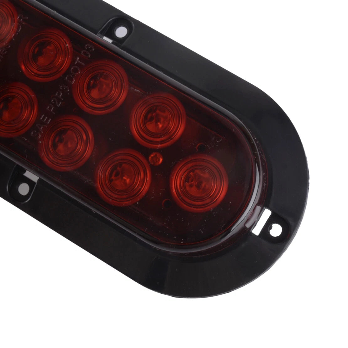 6pc Oval LED Trailer Lights Red & White for Truck (10)