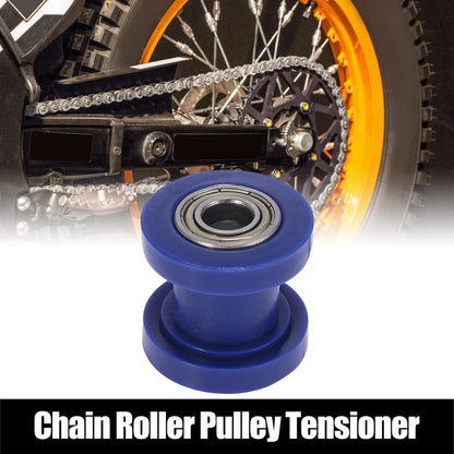 Pulley Tensioner Wheel / 10mm Hole / Blue Chain Roller Guide for Motorcycle ATV