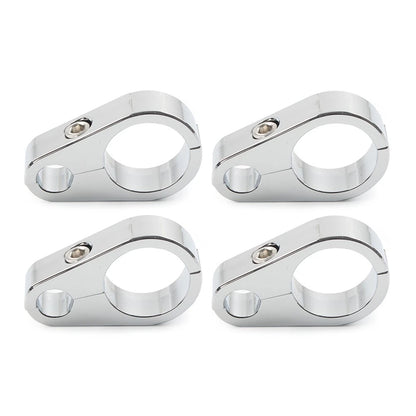 4X Chrome Brake Clutch Cable Wire Clamp Clip for Harley 1" Handlebar