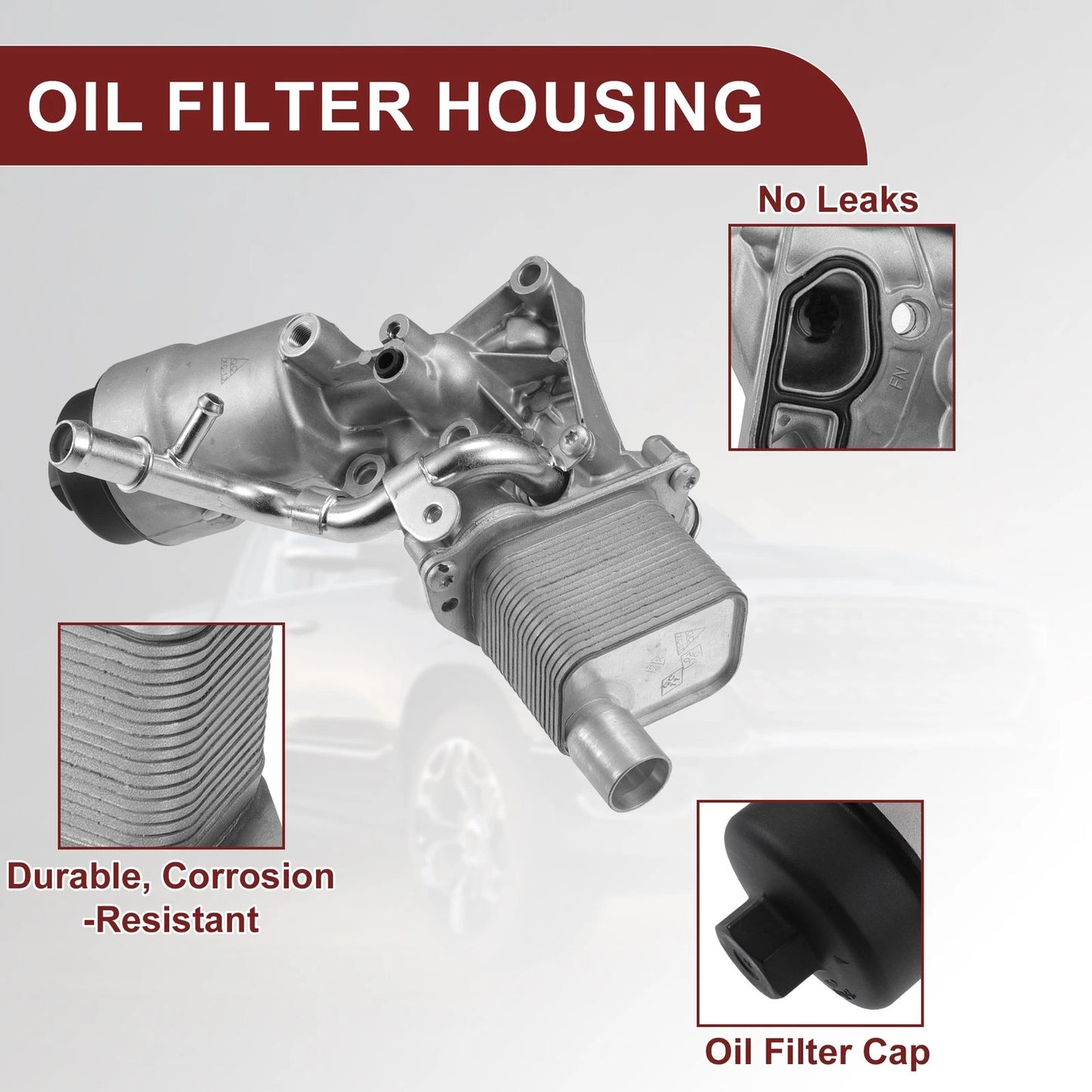 Engine Oil Cooler Filter Housing with Seals for Chevrolet Cruze
