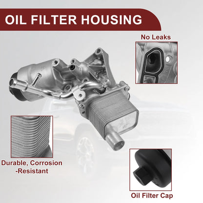 Engine Oil Cooler Filter Housing with Seals for Chevrolet Cruze