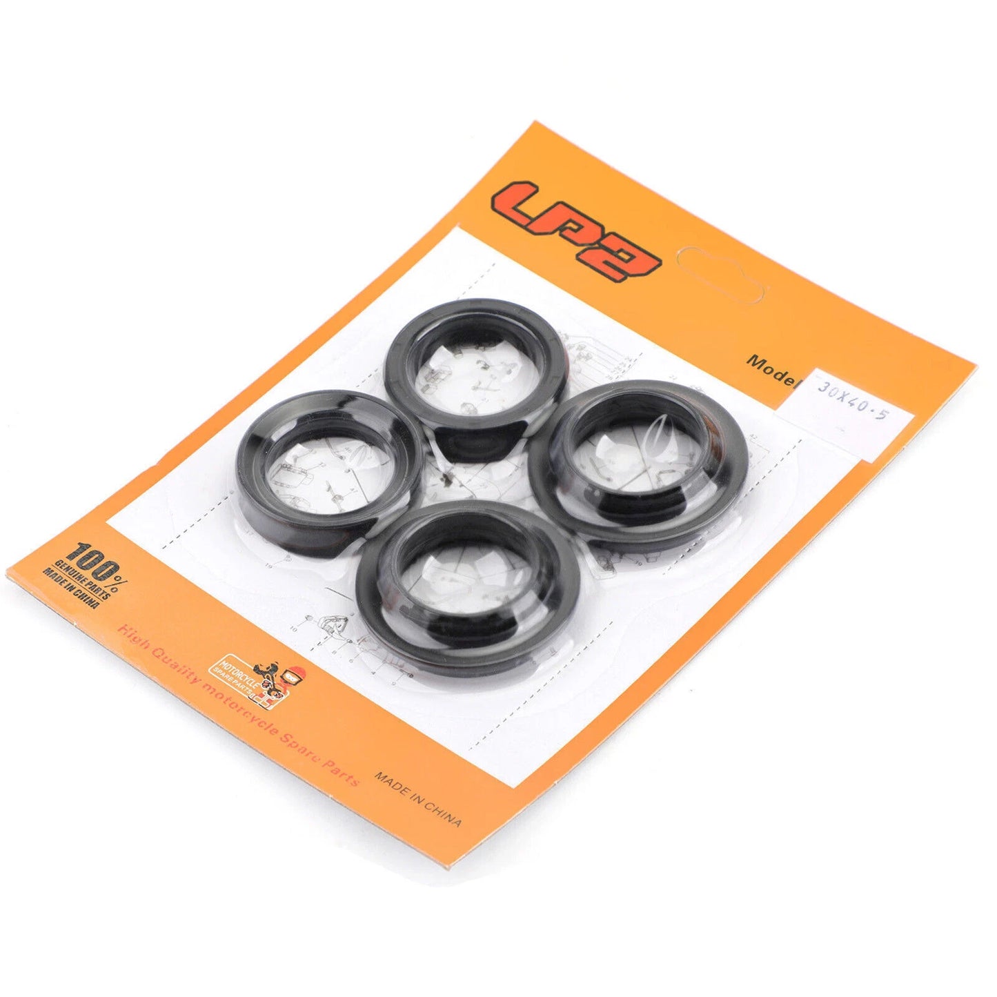 Fork Seal Ring Set with Dust Caps for Yamaha TTR125 YBR125 DT125 (1974-2014)