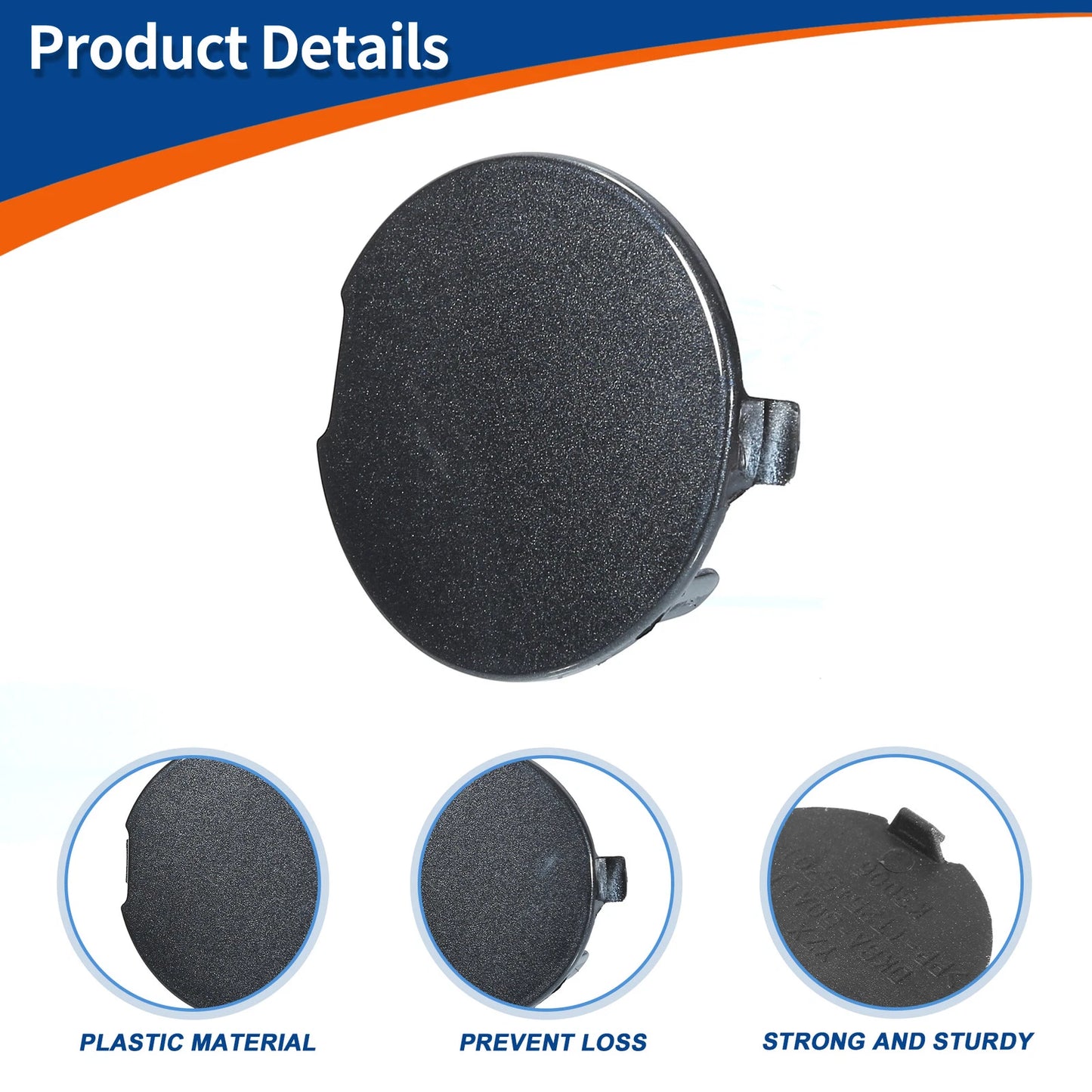 Front Bumper Tow Hook Cover for Mazda 6 (2008-2012) Deep Gray
