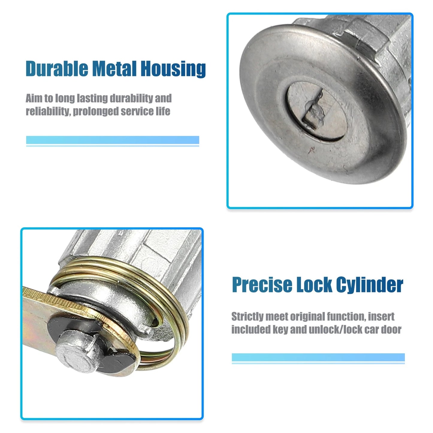 Door Lock Cylinder Set with Keys for Toyota Hilux LN30 RN30 (1983-1988)