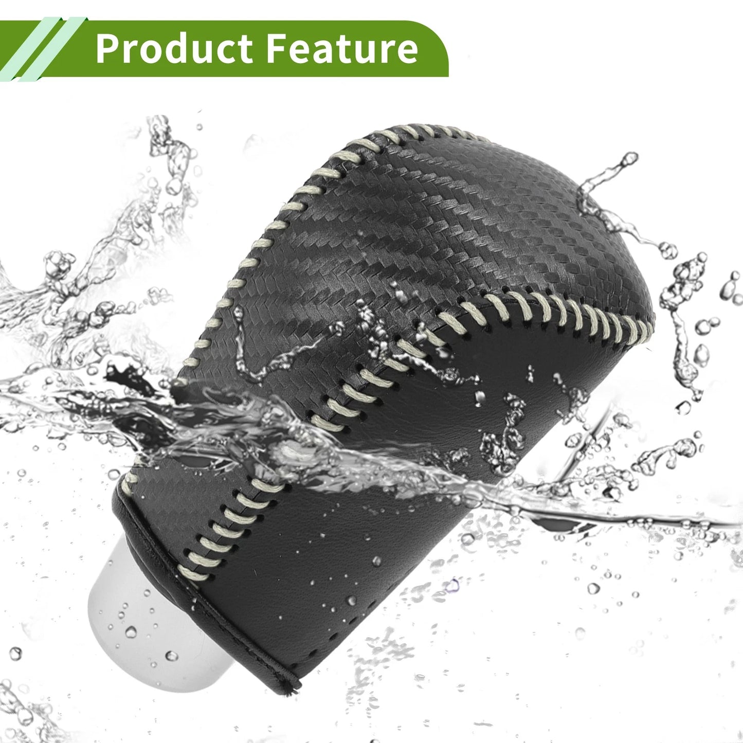 Gear Shift Knob Cover for Toyota Corolla 2009-2013 Black Carbon Fiber