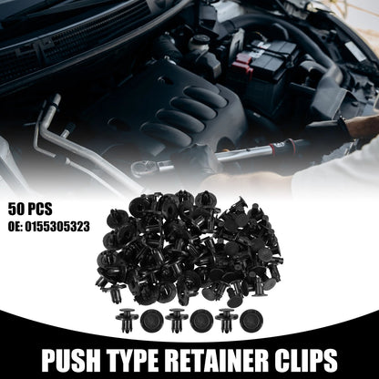50 Pcs Push Type Retainer Clips for Nissan Frontier (2005-2019)