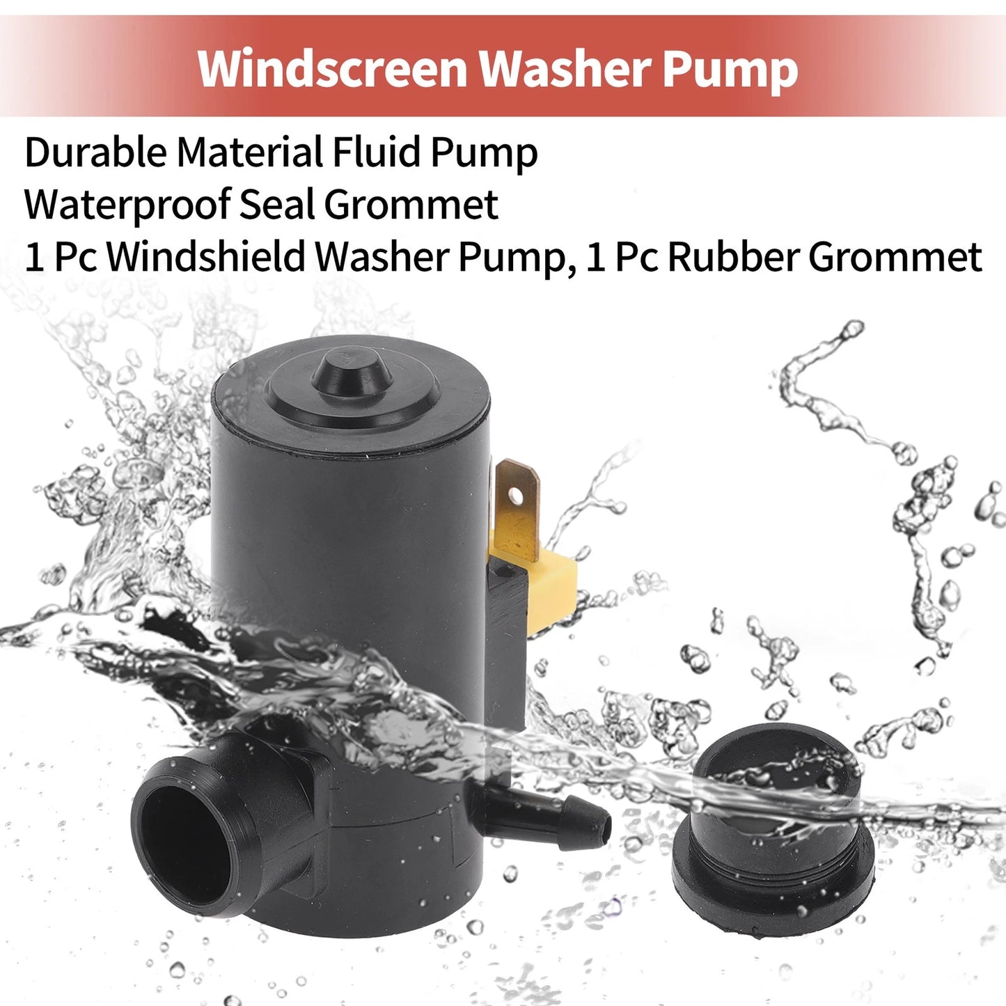 Windshield Washer Pump w/Grommet for Subaru (2008-2014)