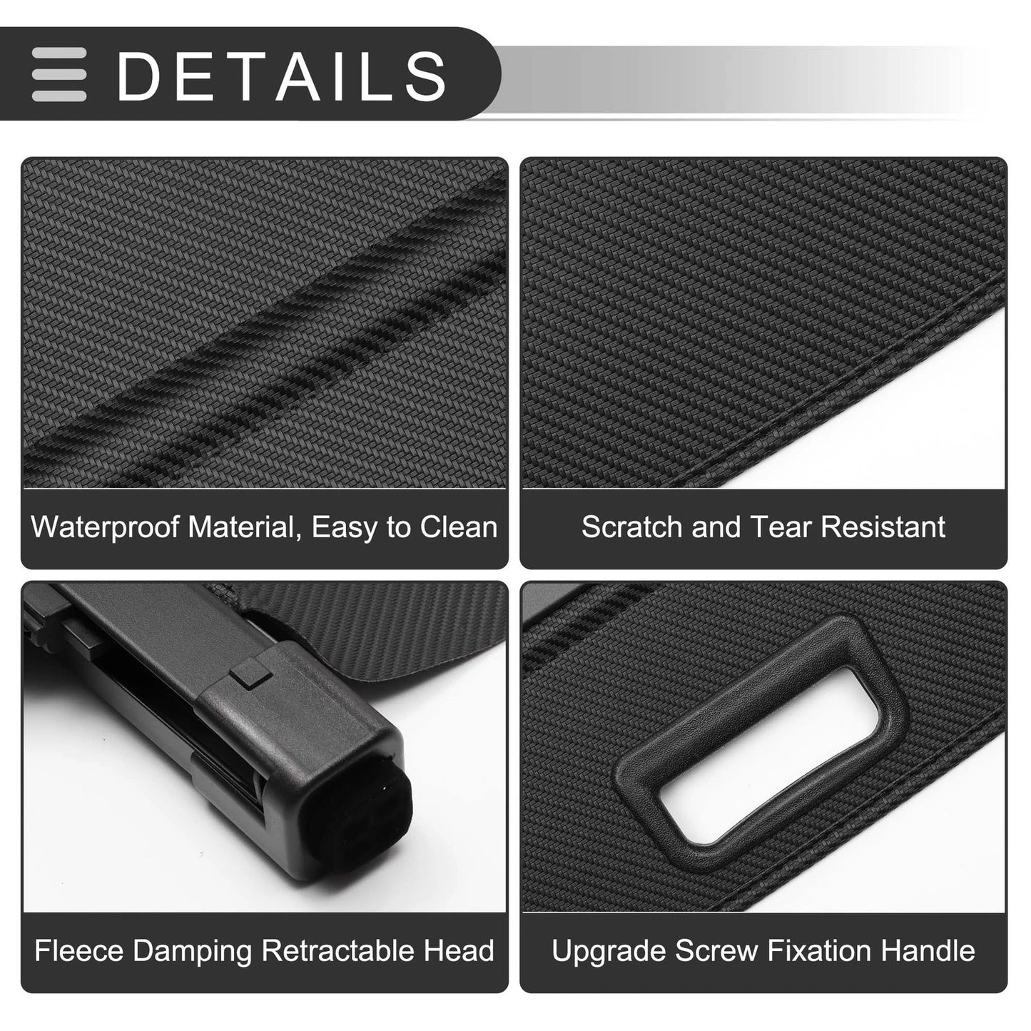 Retractable Cargo Cover for Nissan Murano (2015-2024) Black Carbon Fiber