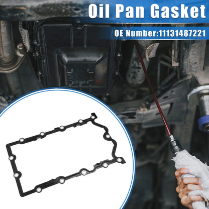 Oil Pan Gasket for Mini Cooper 1.6L 2004-2008 Rubber Black