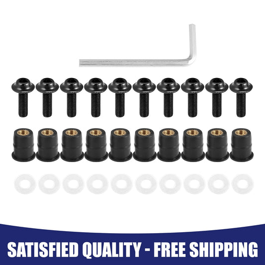 M5 5mm 10 x Motorcycle Windscreen Screws Fairing Windscreen Screw Bolt for Motorcycle
